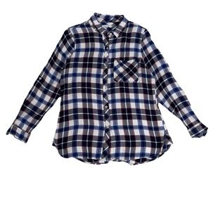 Kenneth Cole Reaction Plaid‎ Button Down Top Heritage Plaid Countrycore Large